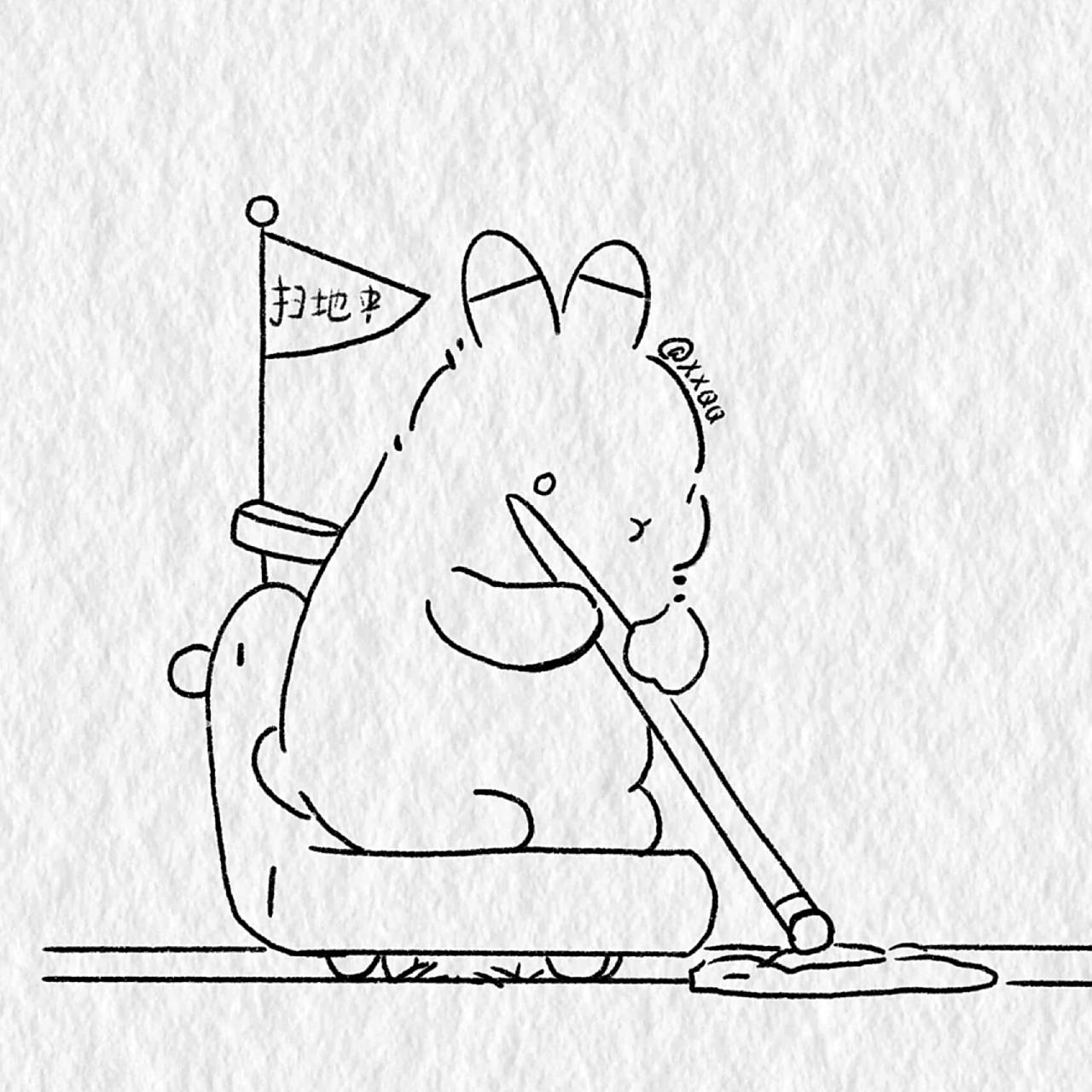 扫地机器人来啦/简笔画教程 临摹