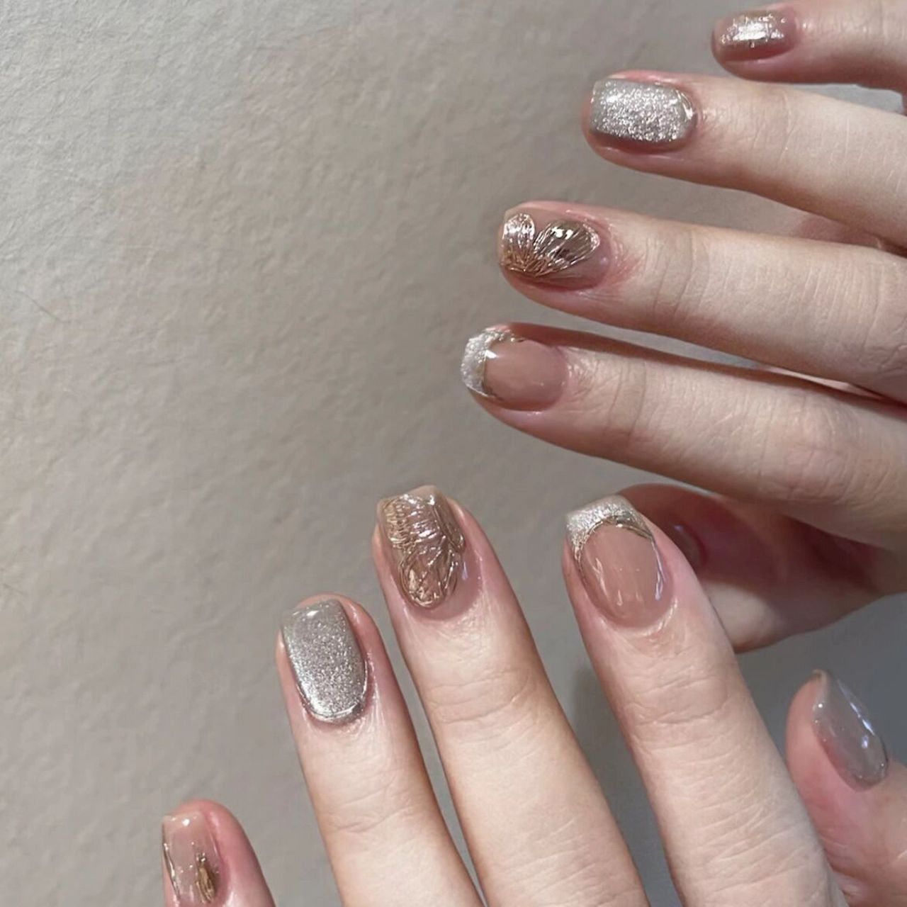 适合黄黑皮的短甲美甲