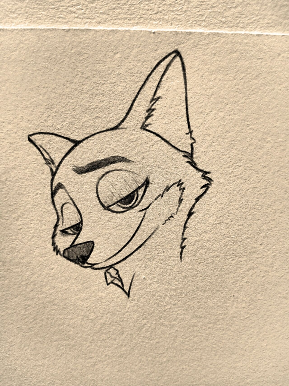 简笔画教程   ""尼克狐尼克你被捕了!""怎么了,伤了你的小心脏?