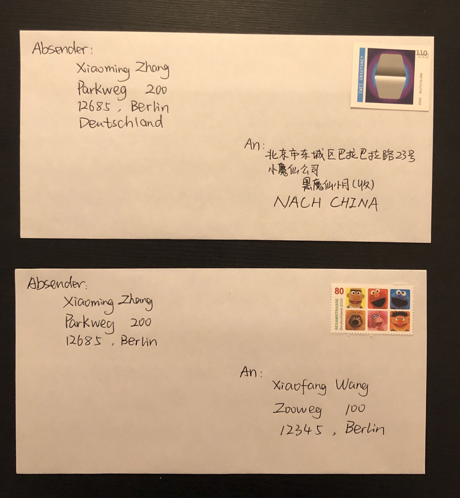 德国🇩🇪寄信攻略📫信封填写格式