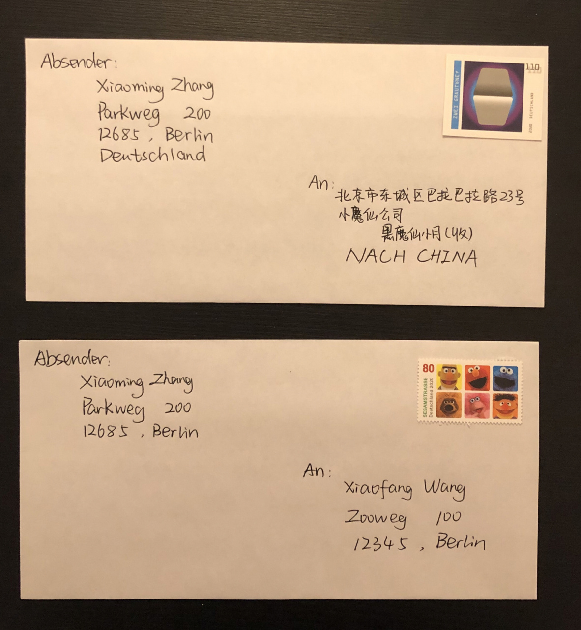 德国9990寄信攻略99信封填写格式 在德国生活的小伙伴92一定