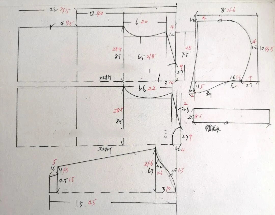 冬季宽松中长款卫衣裁剪图