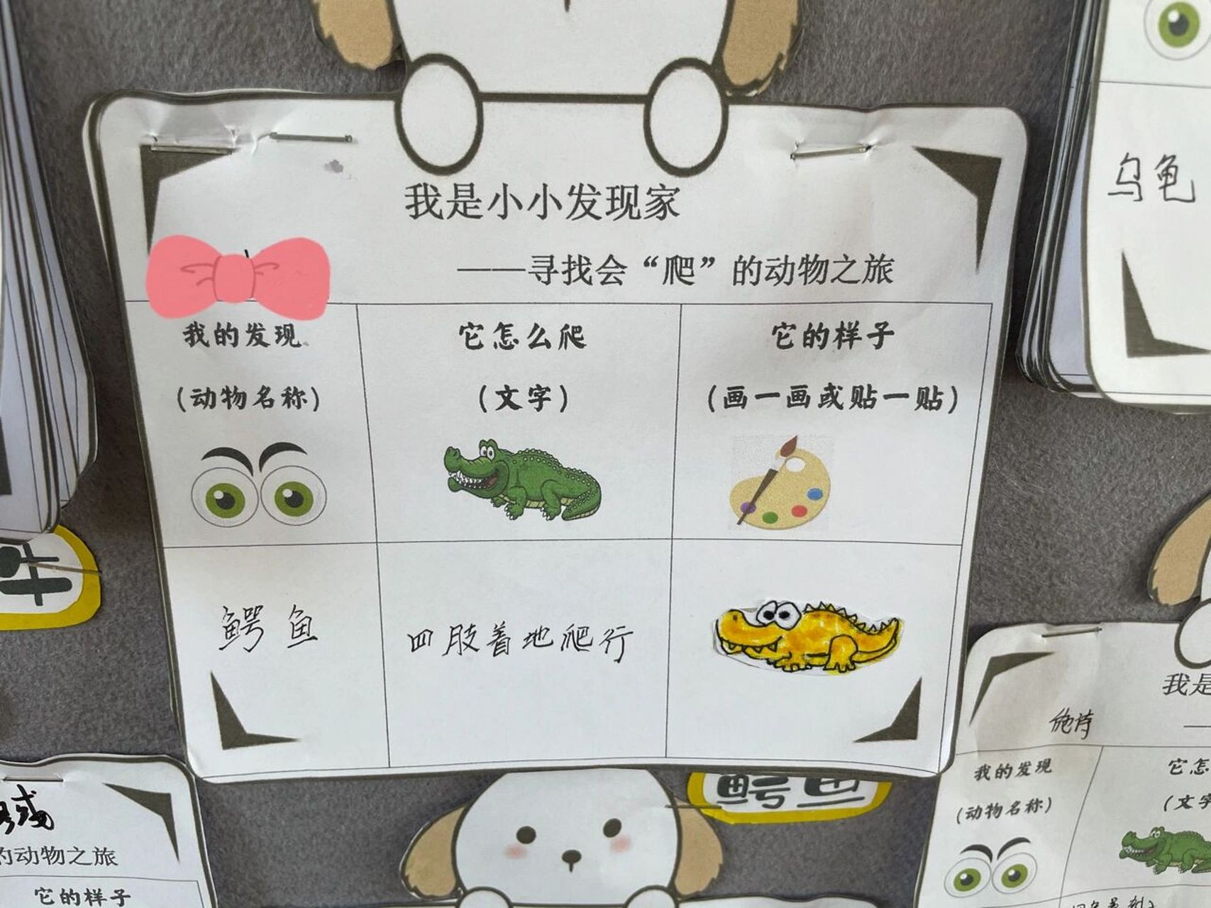 寻找会爬的动物调查点97 爬虫王国#爬爬乐主题墙# 中班主题墙#中班