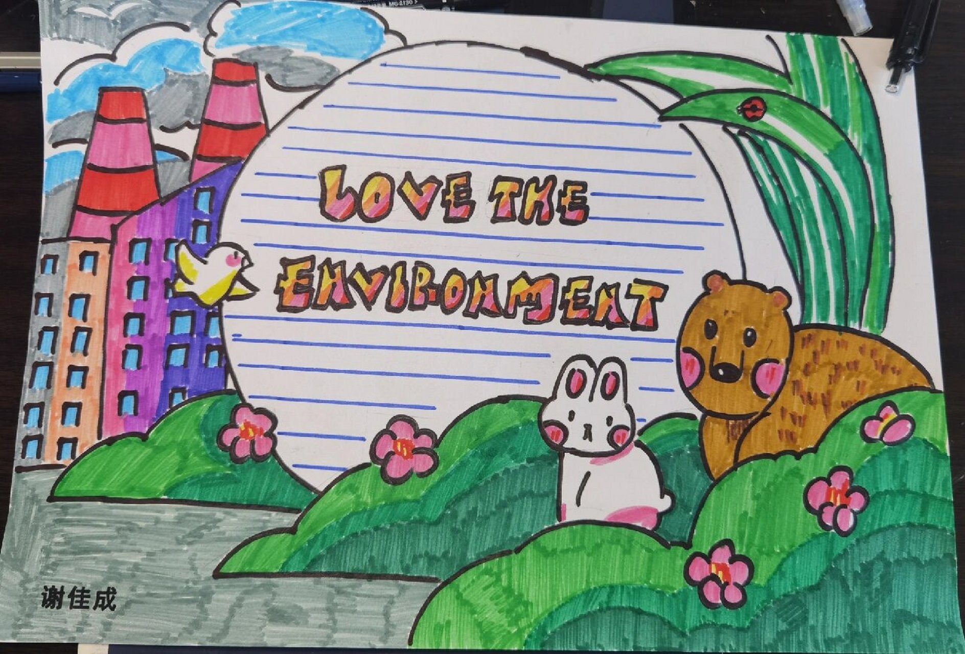 爱护环境英文手抄报