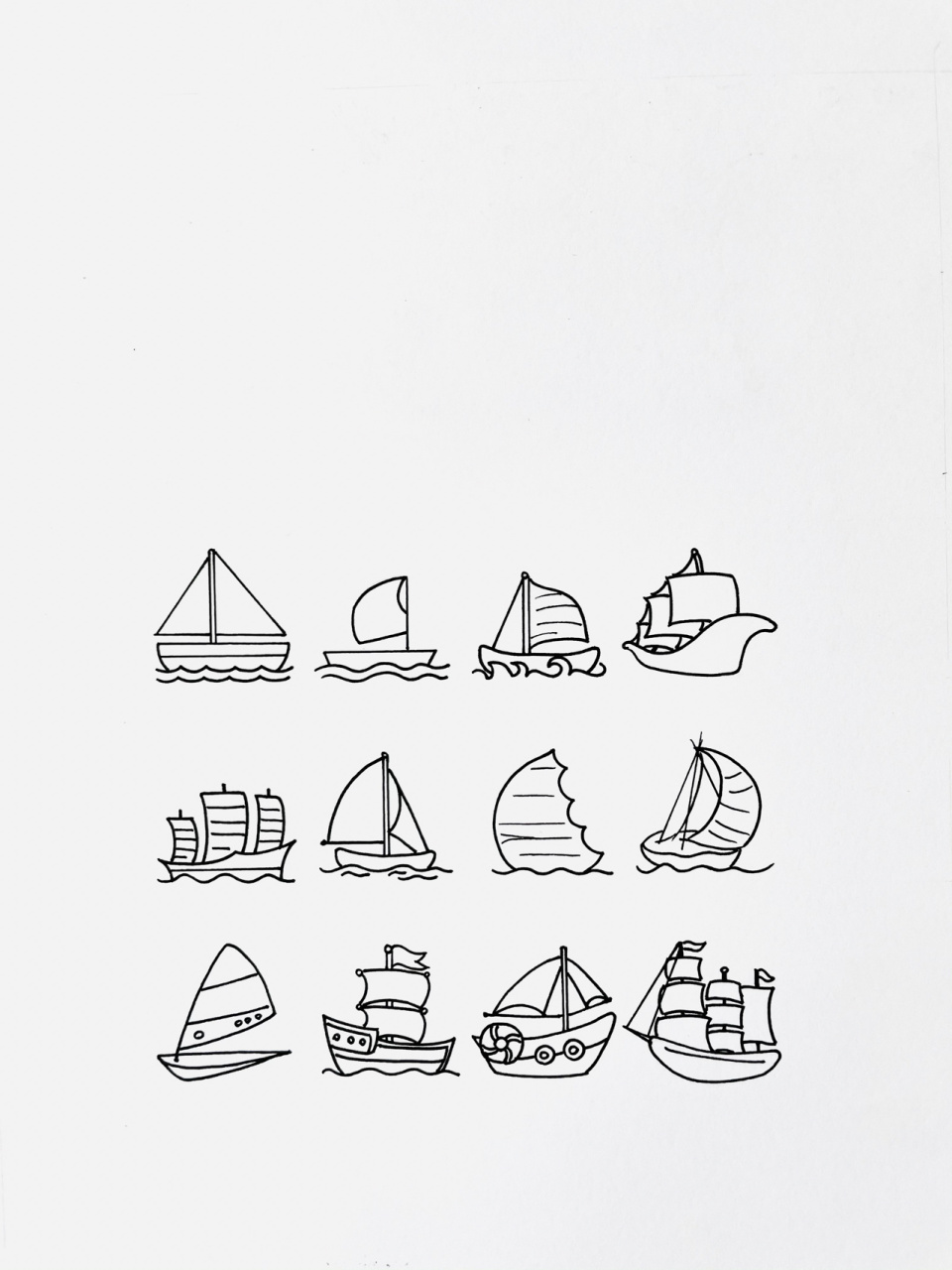 【简笔画】帆船7715 分享一组帆船简笔画 还喜欢什么吖,留言给我