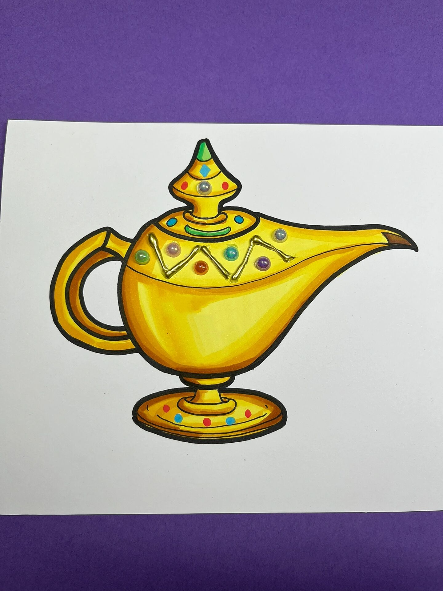 原创儿童创意画——阿拉丁神灯95