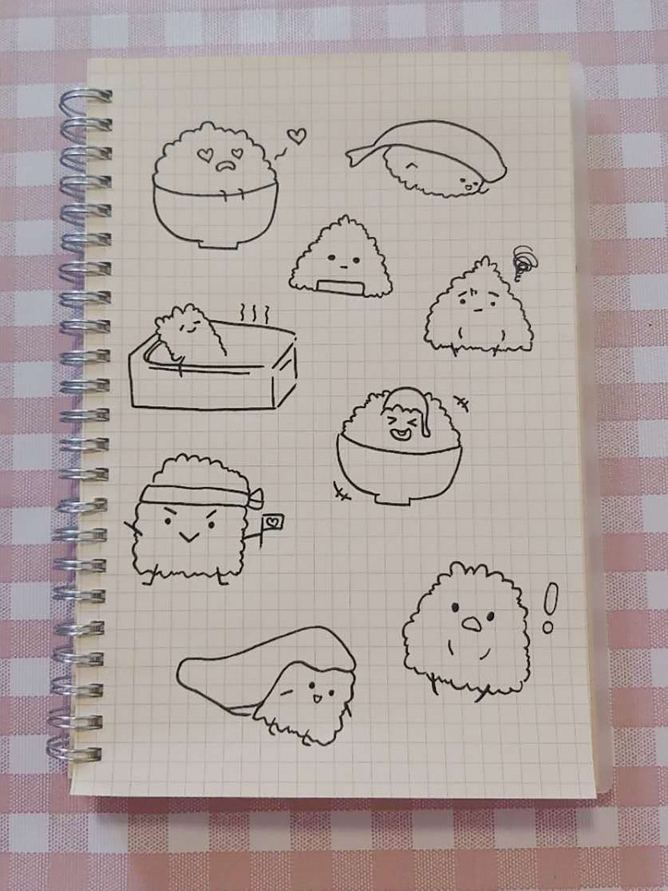 简笔画教程 今日份简笔画–一碗米饭 超可爱哦～ 有详细教程