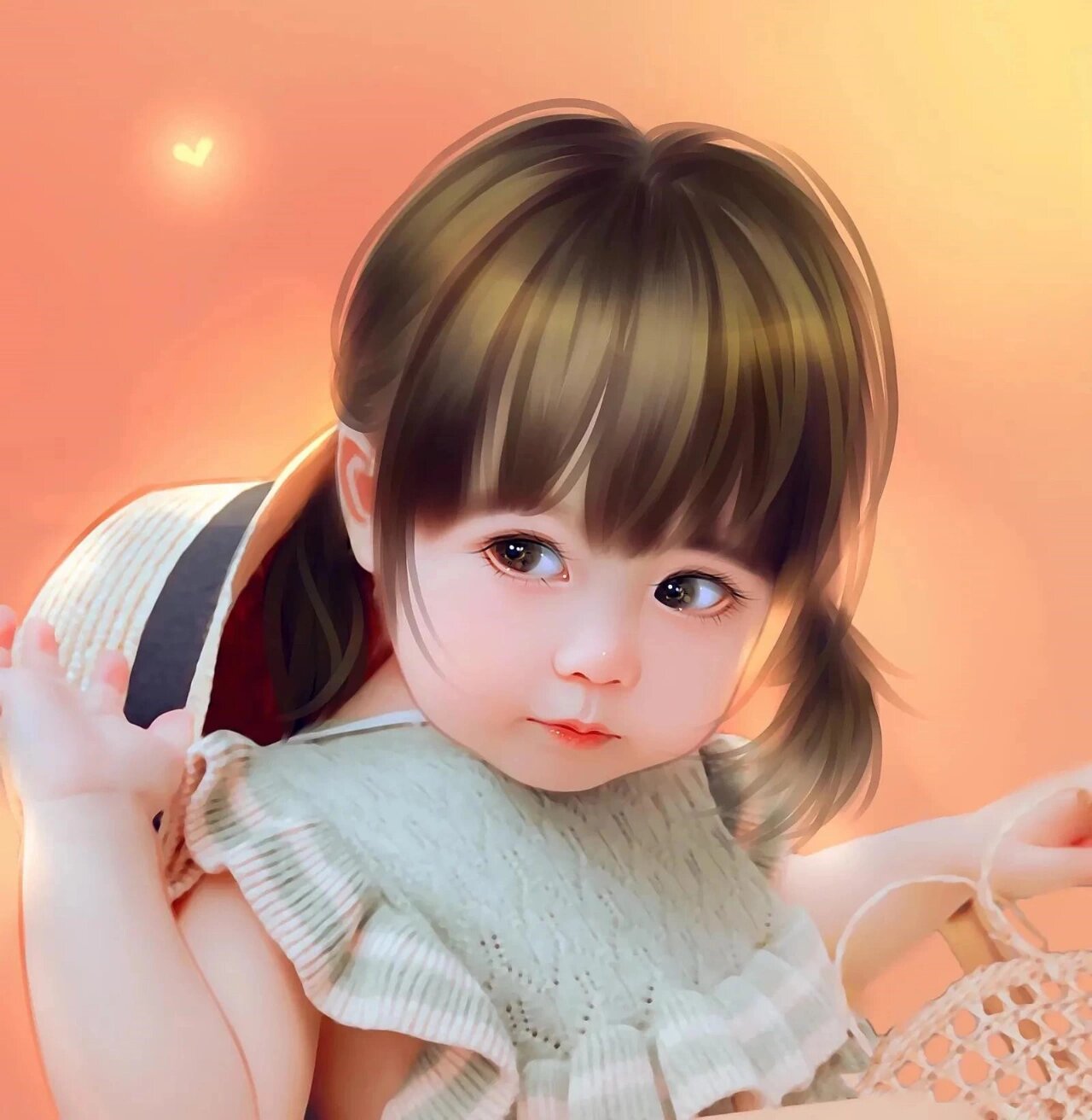 可爱小孩手绘头像来了,赶紧给你家宝宝换上 今日更新一组宝宝手绘头像