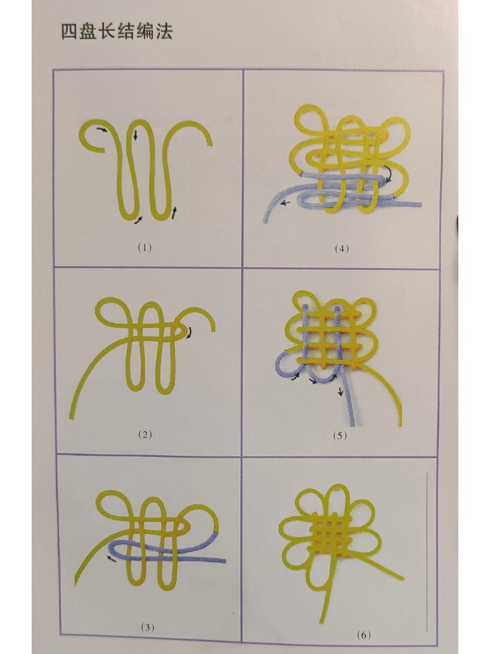 盘长结补线方法 二回盘长结的做法可以看一下之前拍的视频教程