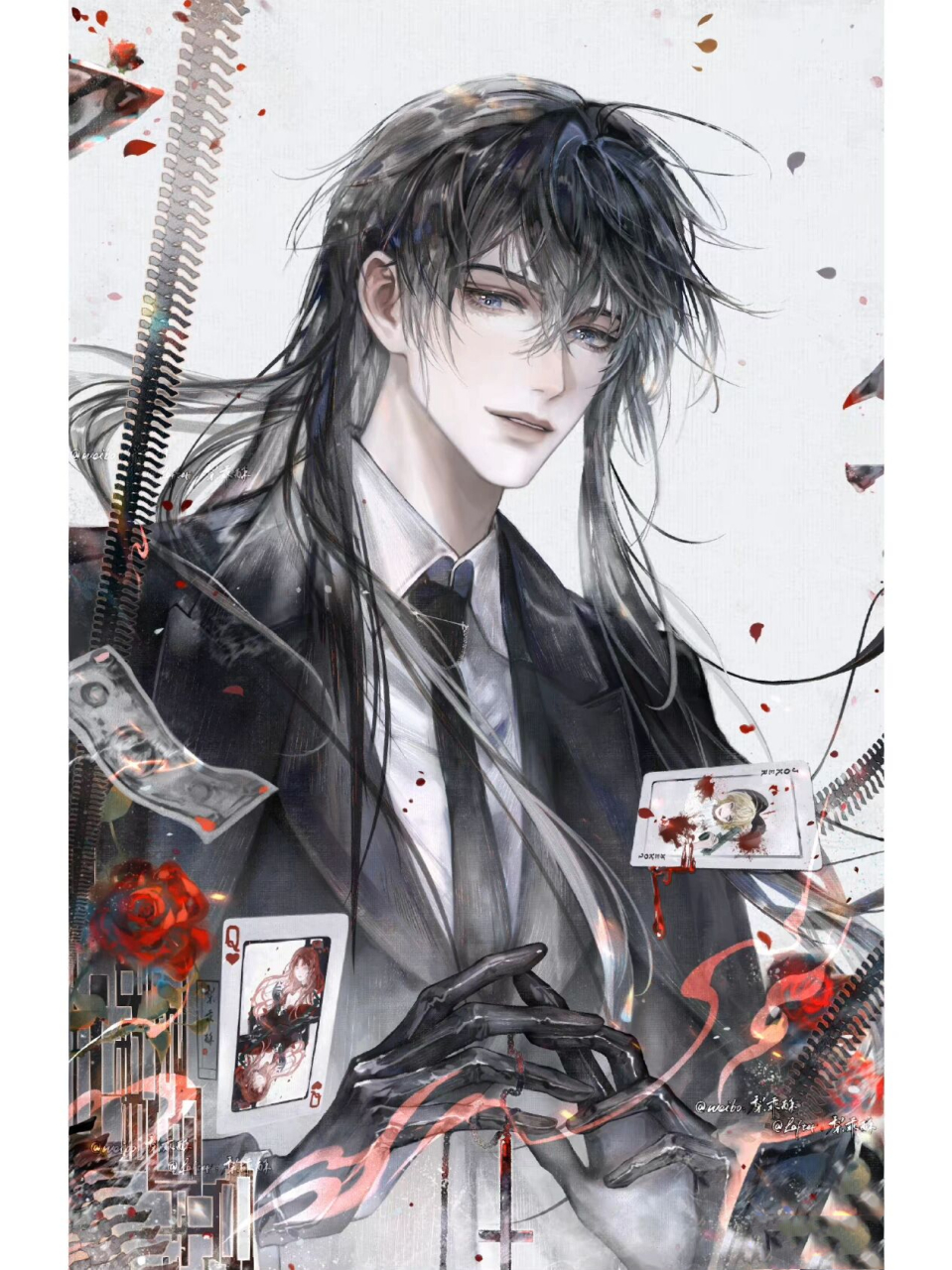 右滑变装 白柳是有点东西的,有点帅哈哈哈 画师:梨乖酥