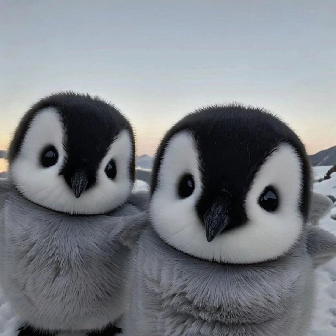 企鹅情侣头像一对两张图片