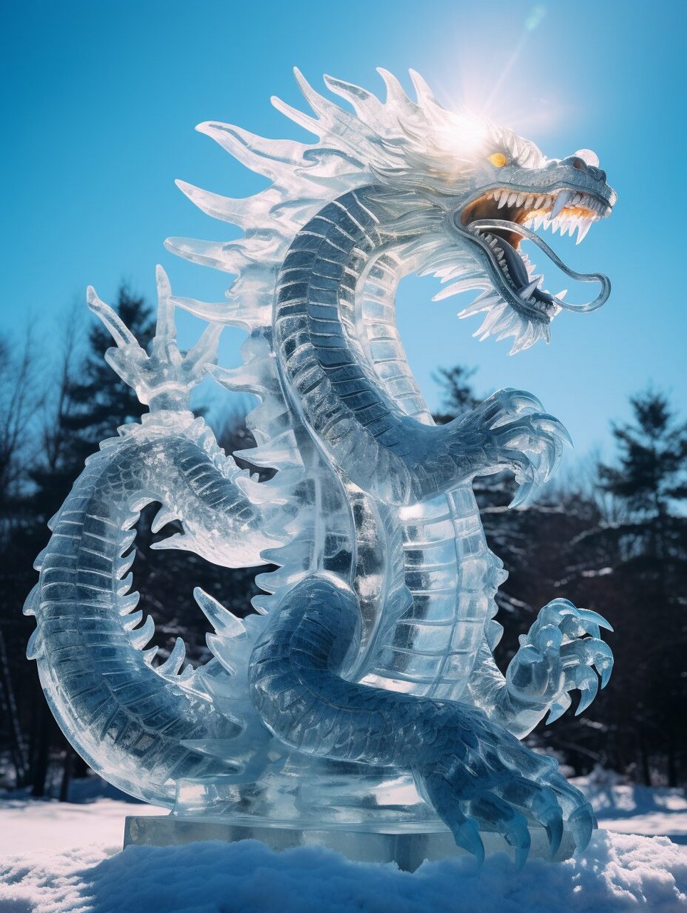 尔滨|哈尔滨的龙冰雕060606