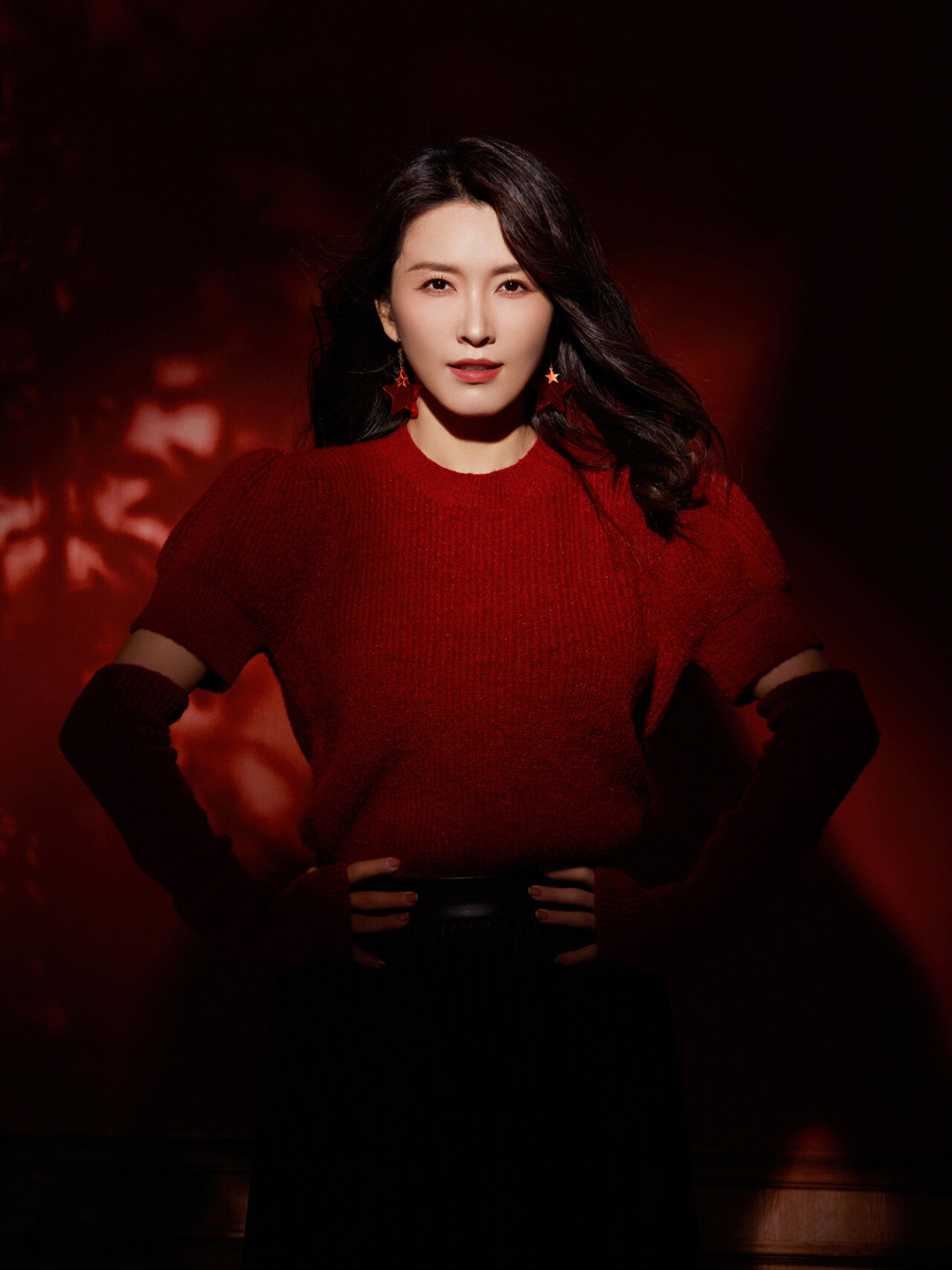 徐洁儿|元宵节红毛衣氛围写真
