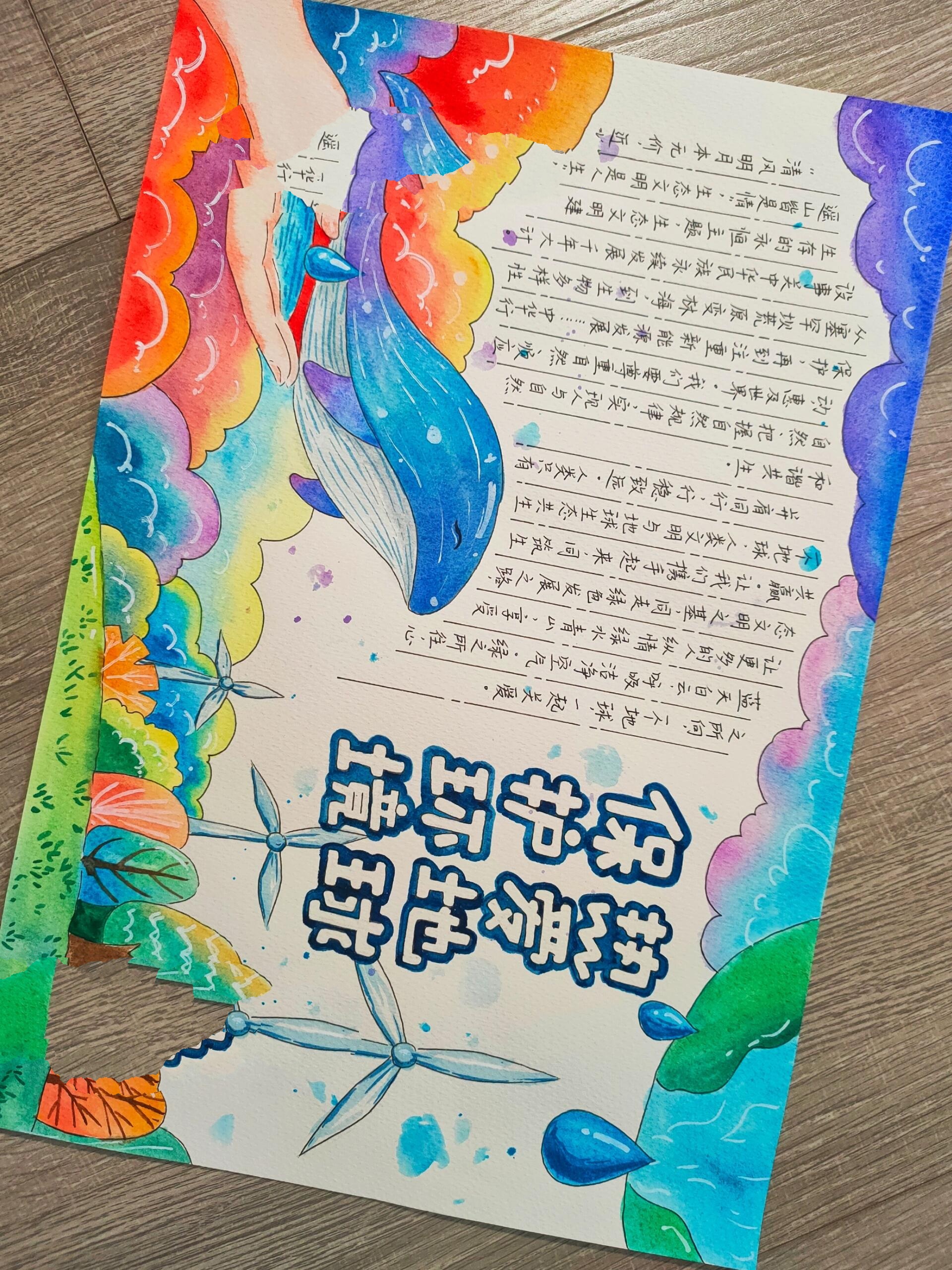 保护环境,爱护地球|手抄报