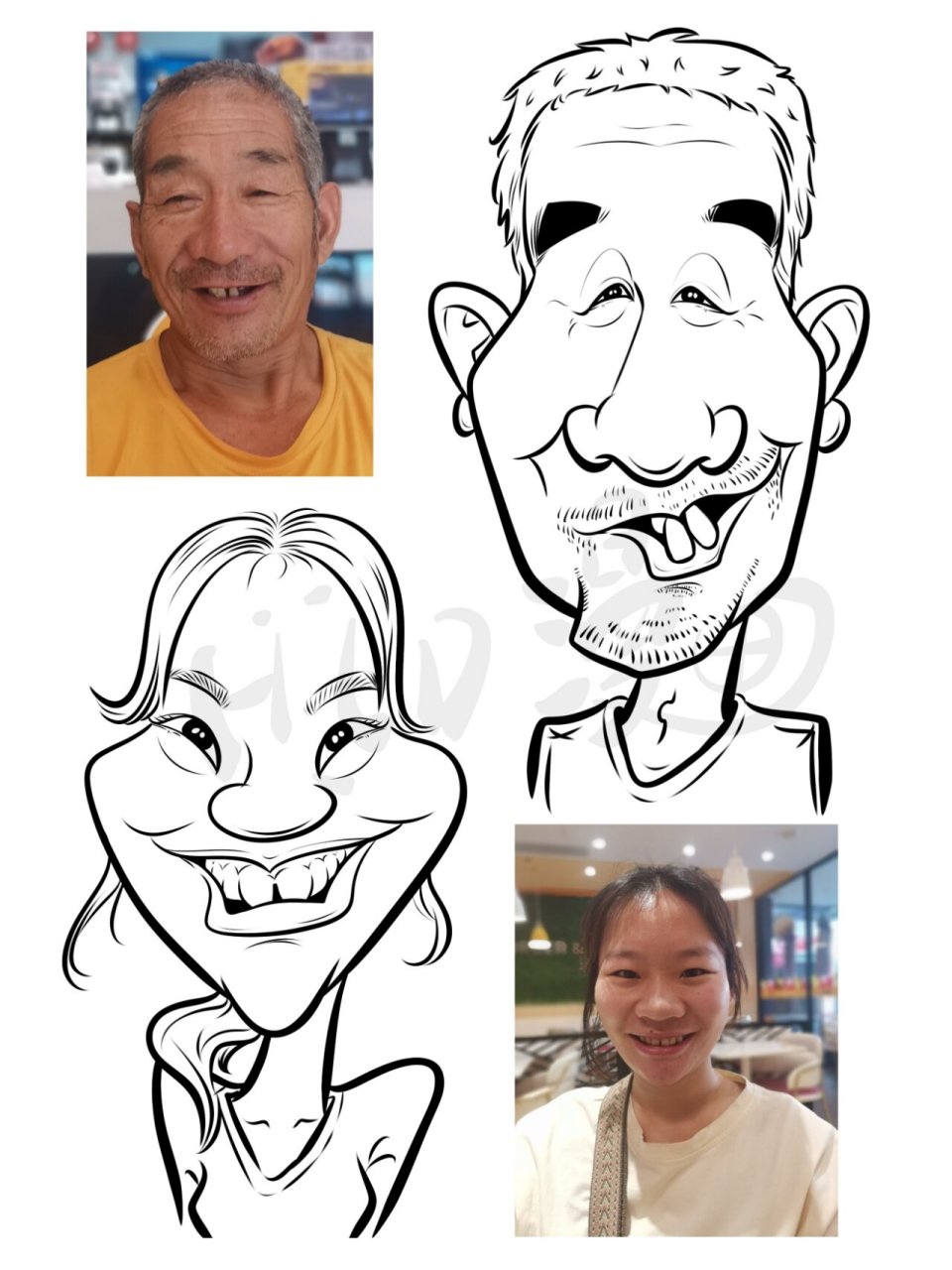 原创有趣神似夸张的肖像漫画似颜绘头像合集 这是最近直播间画的头像