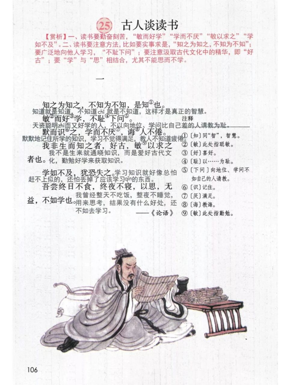 五上第25课《古人谈读书》课堂笔记 #小学语文# #小学语文怎么学# #五