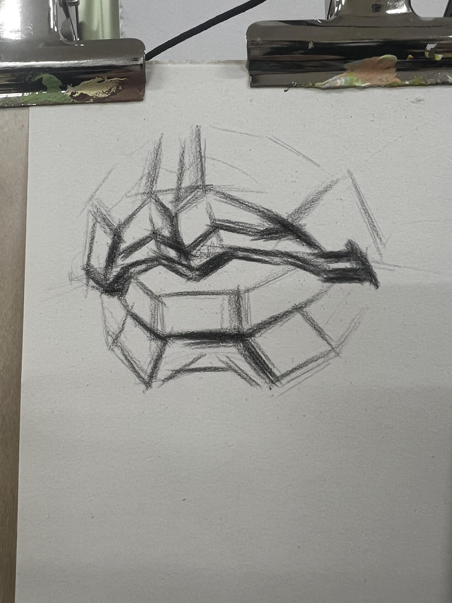 干货来啦!今天示范的素描嘴唇结构作画步