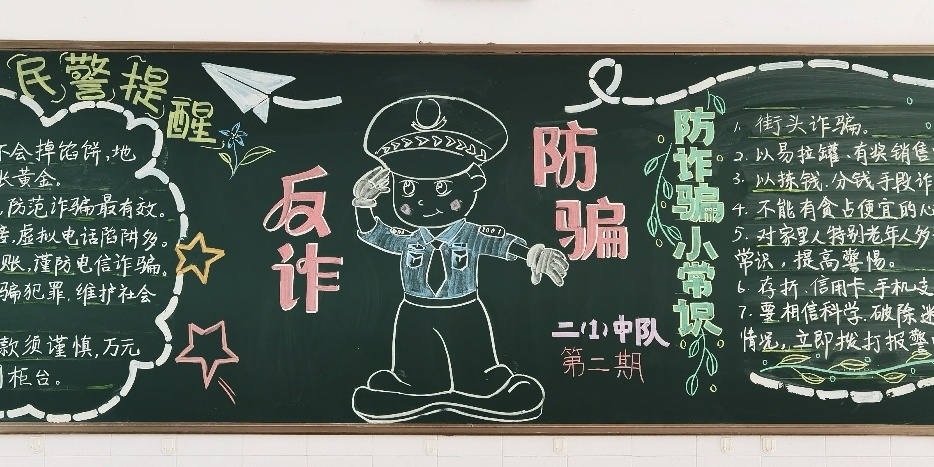 这一期,是反诈防骗主题板报