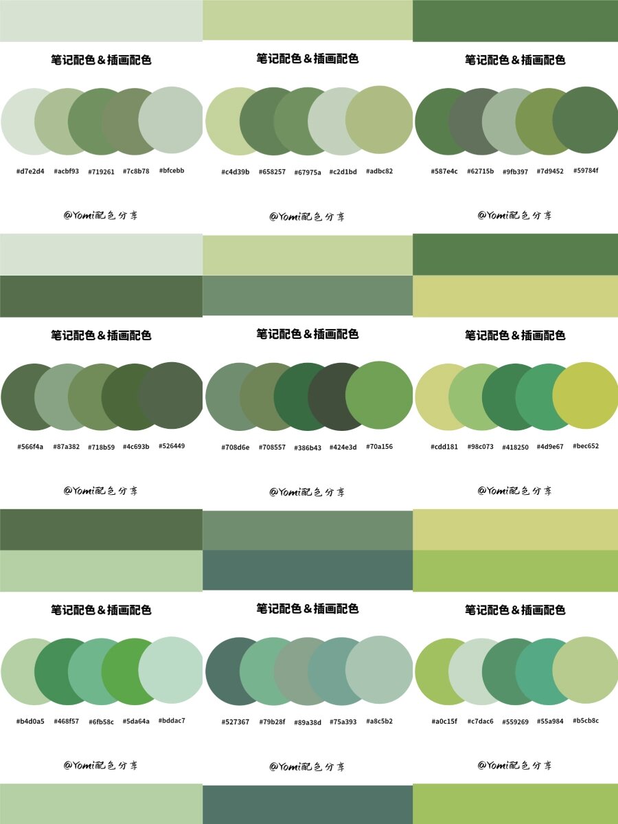 no.101 绿野仙踪 深绿配色色卡