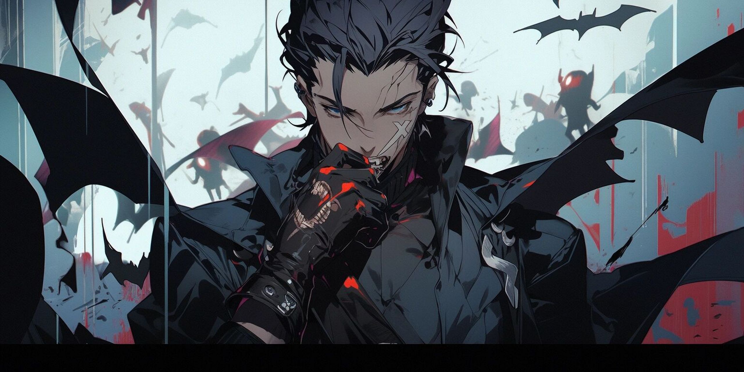 niji-v5 赛博吸血鬼 附带咒文 咒文:vampire, cyberpunk ,very