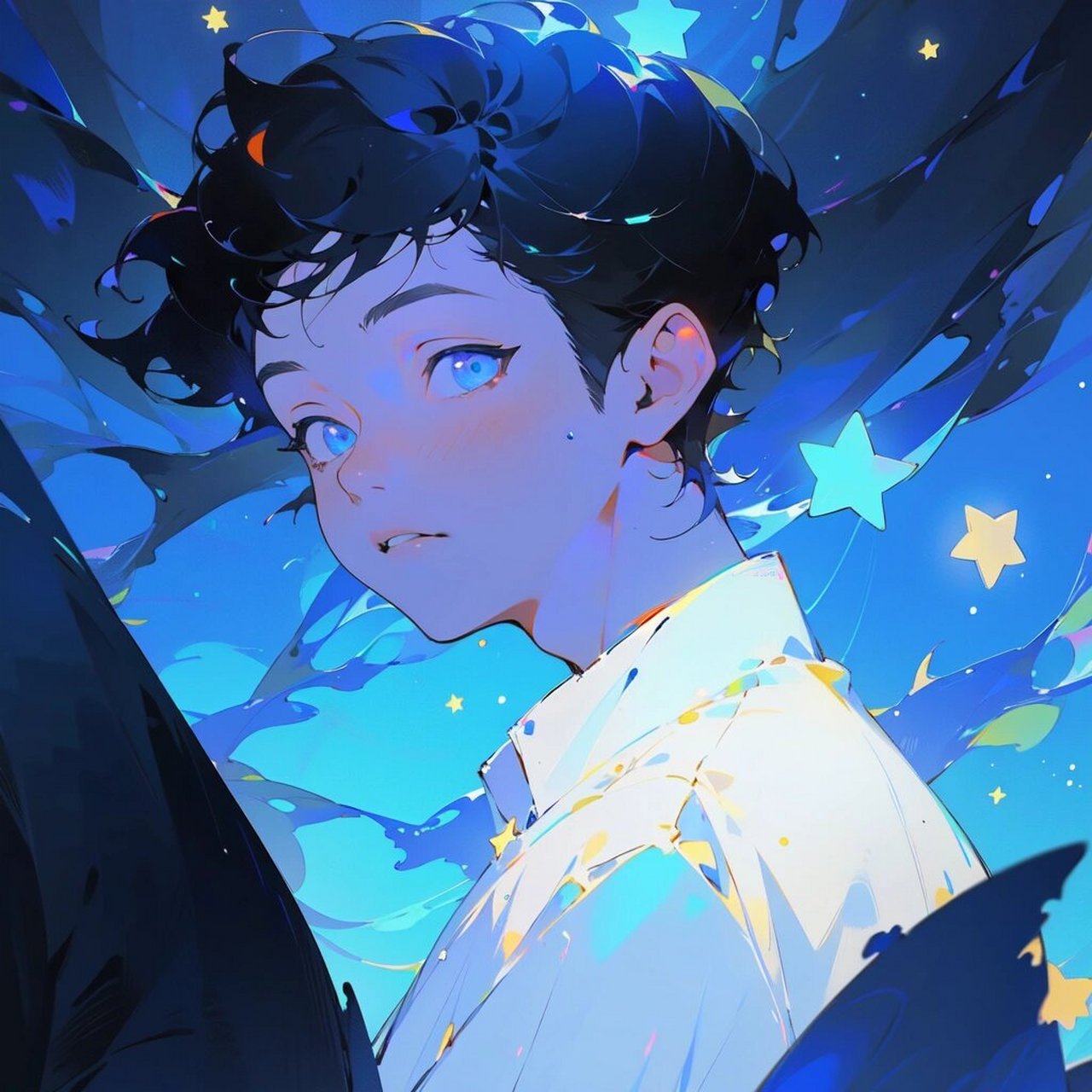 blue boy|忧郁男孩头像