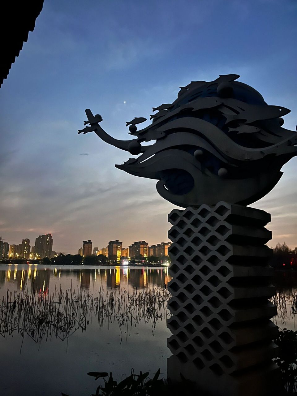 绍兴袍江适合夜晚吹吹风的公园 洋泾湖的夜晚真的太美了 也很惬意