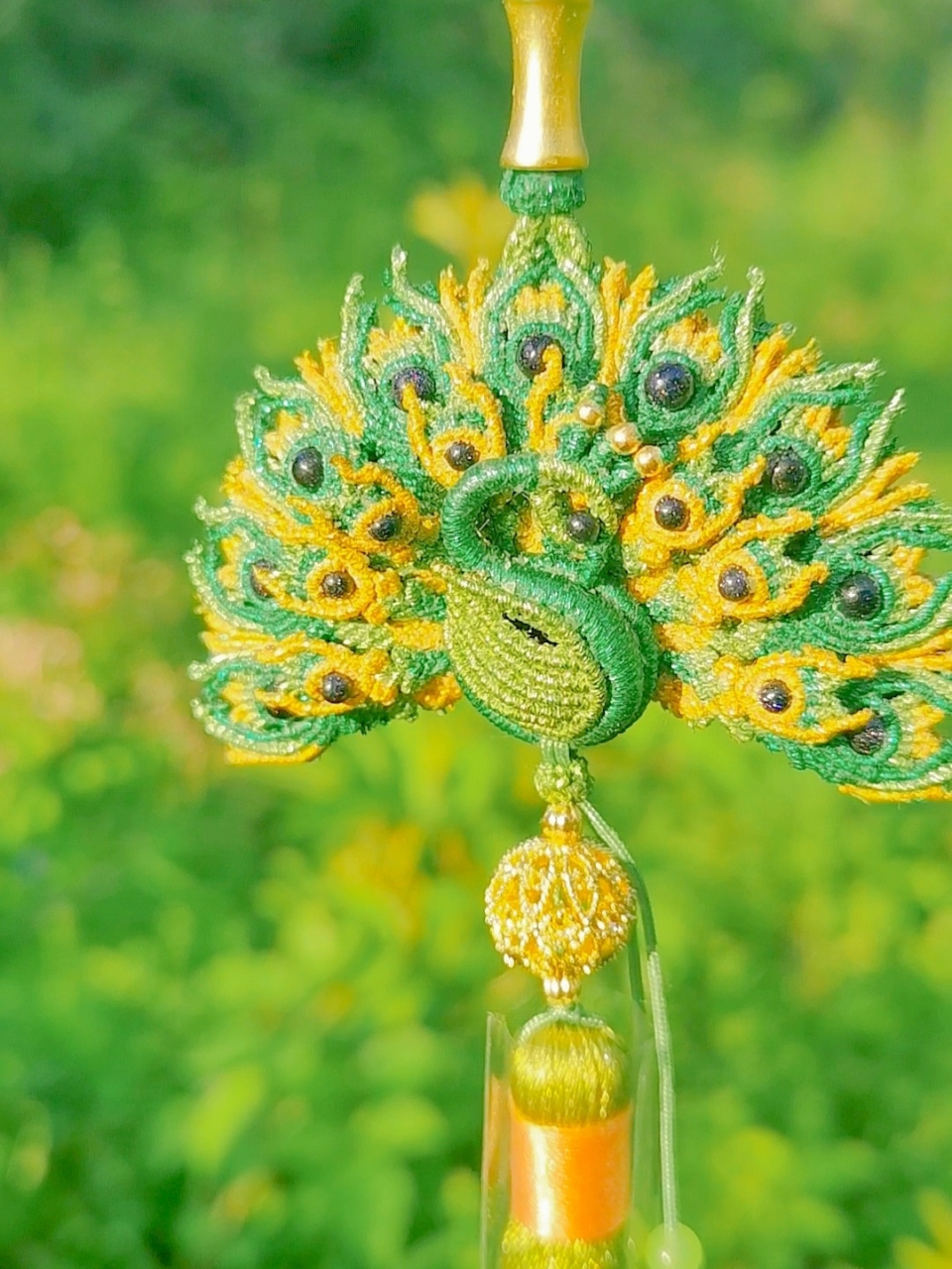 绿野仙踪∽雀之灵香囊 孔雀被人们视为最美丽的观赏品,是吉祥,善良