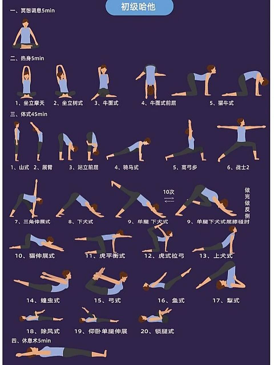 瑜伽最基本的12个动作图片