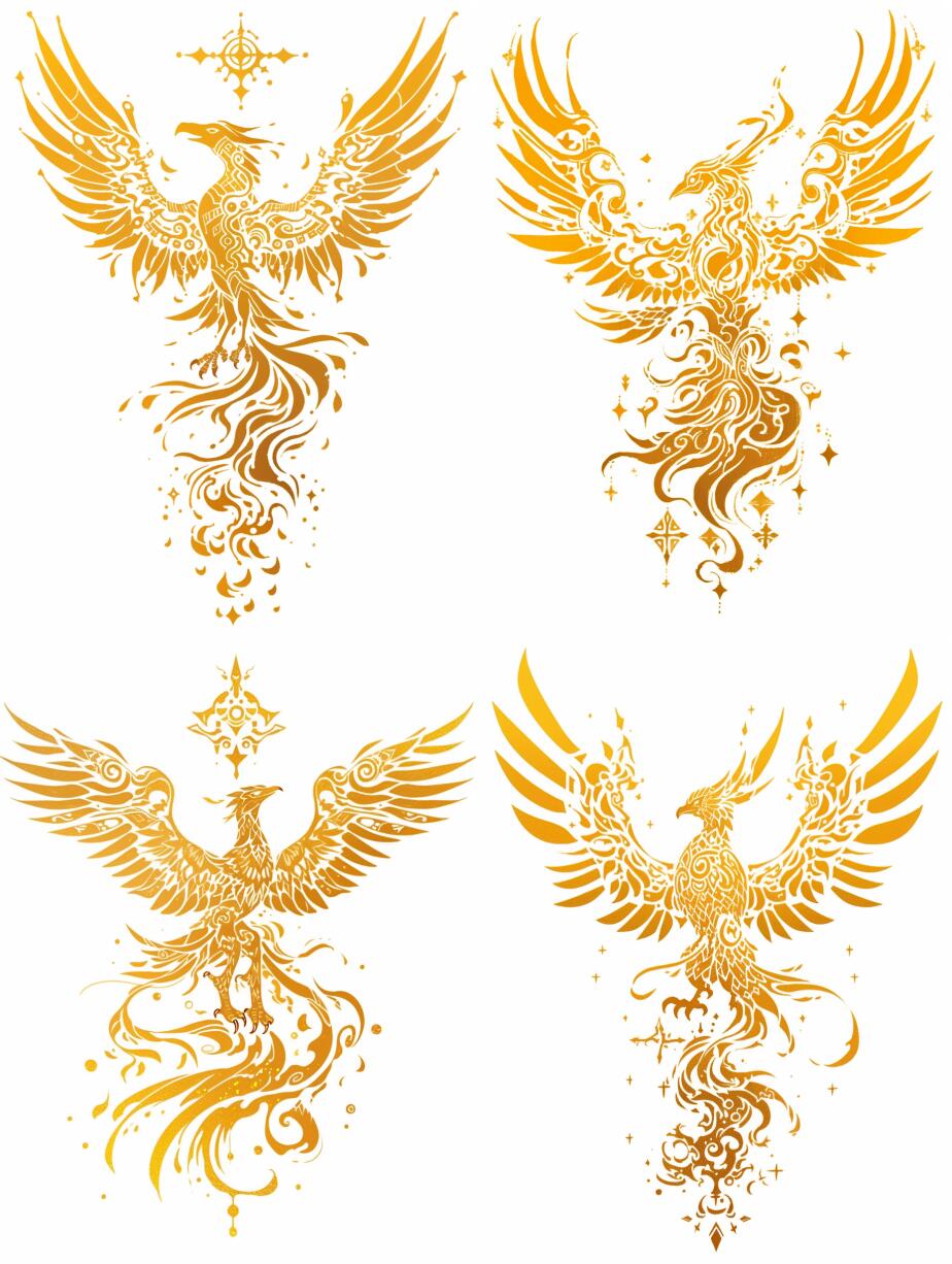 midjourney 国潮插画素材 | 金乌(附咒