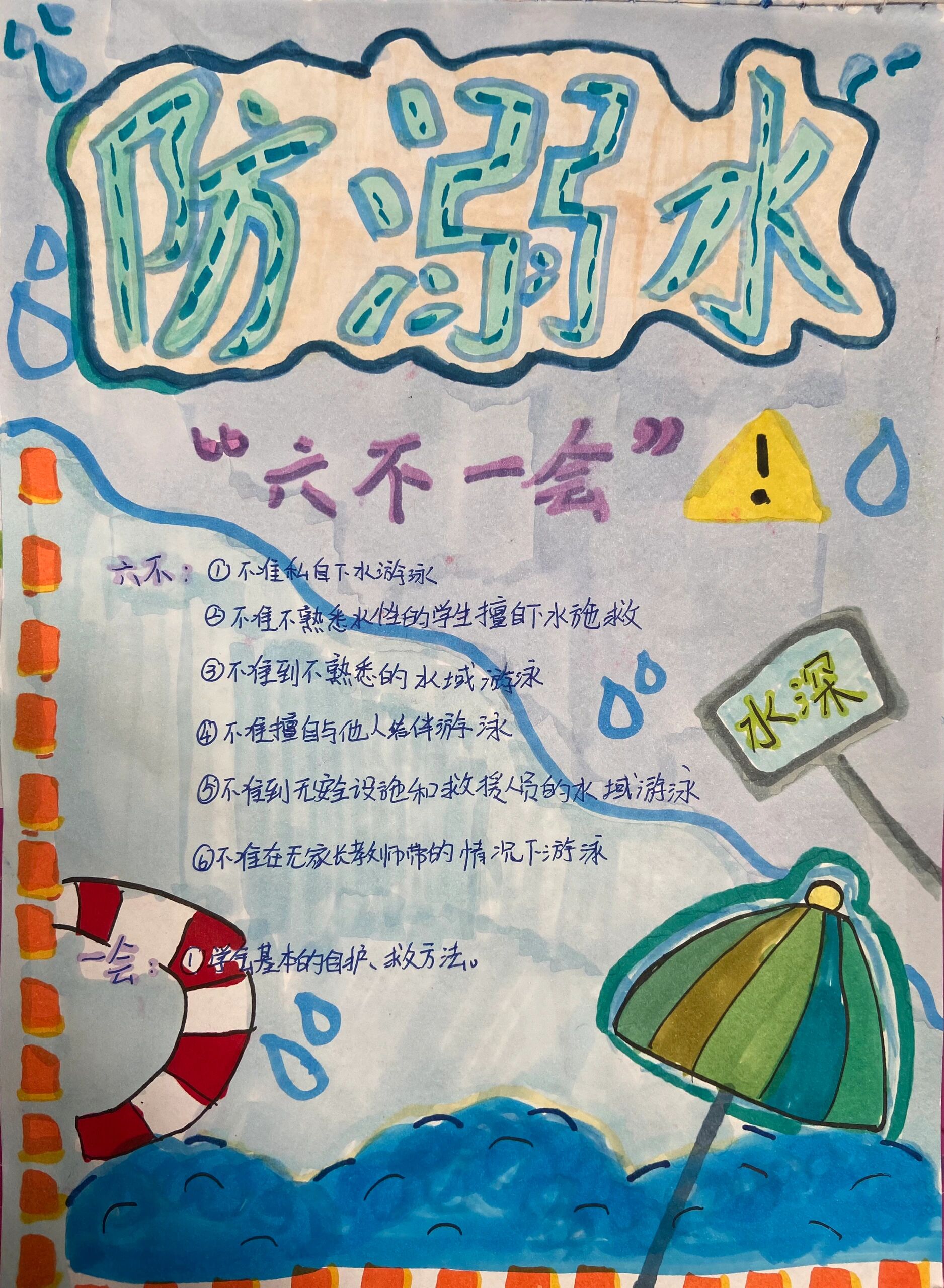 防溺水卡片设计2