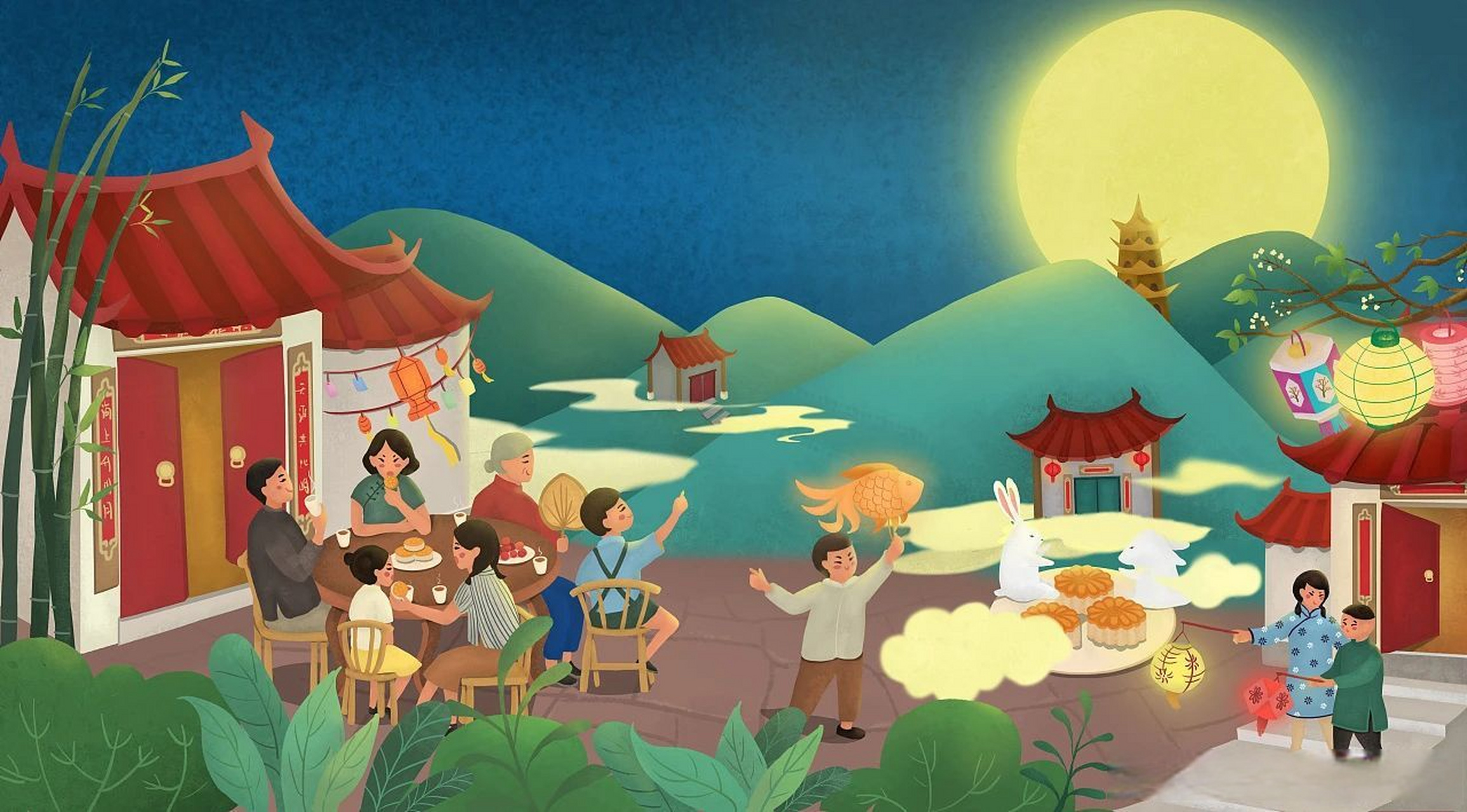 中秋之夜,仰望着明月,闻着阵阵桂香,遥想吴刚砍桂,喝一杯桂花蜜酒