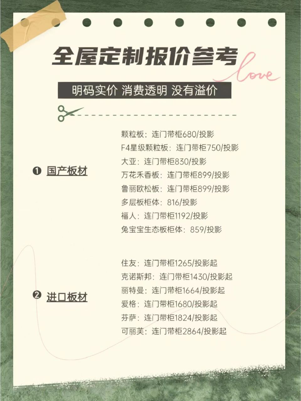 几十种板材 上千种花色任意选择搭配 没有花色和内部格局限制包运输