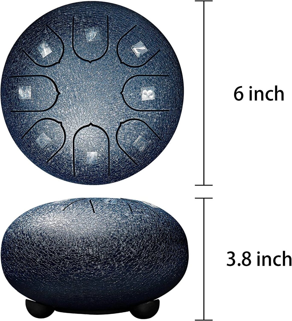 alloy steel tongue drum 8 notes 6 inches chakra tank drum steel