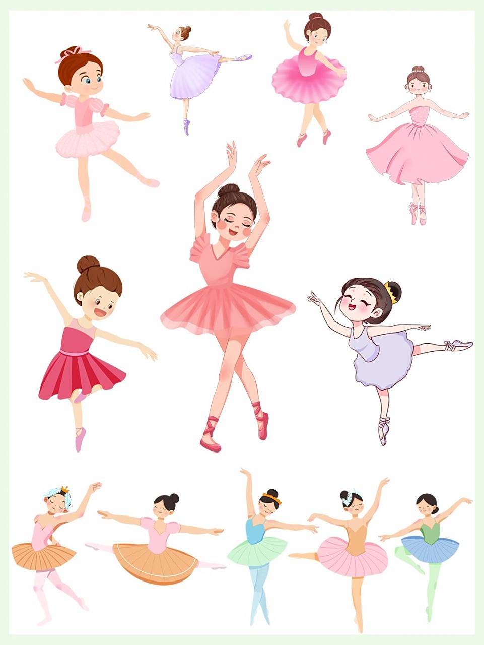 舞蹈卡通人物免抠06素材分享 06嗨~小伙伴们,又到周未啦~小觅今天