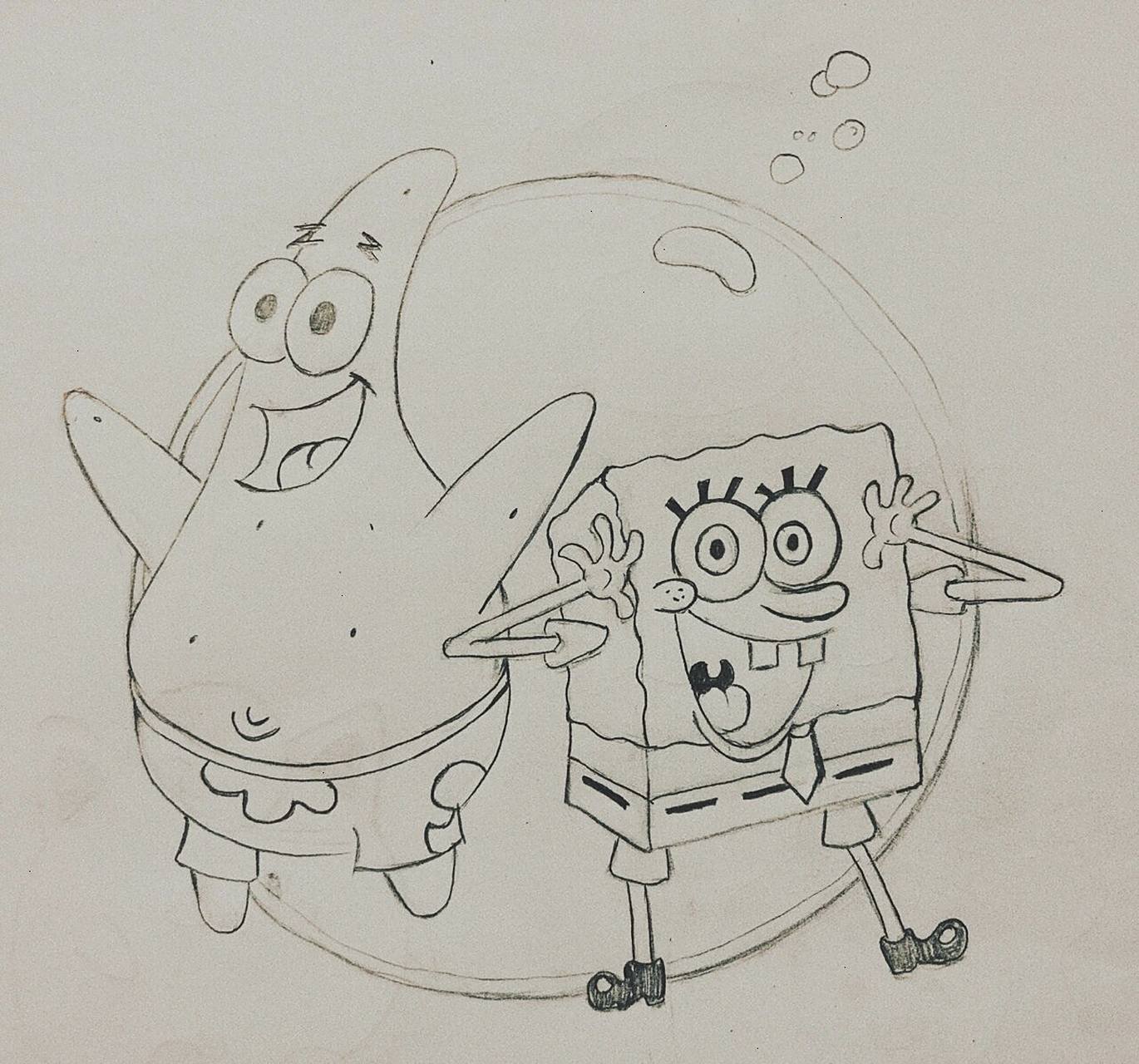 海绵宝宝铅笔画 今日份打卡