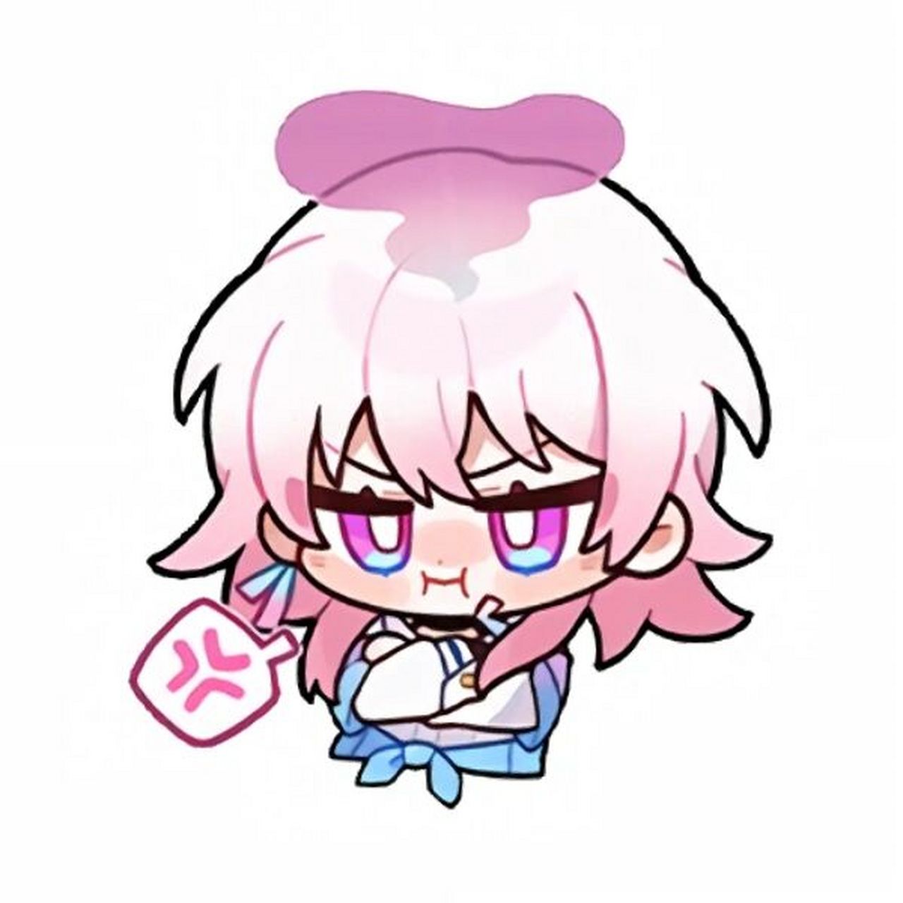 社牛三月七可爱捏 暂时整理完了目前有的星铁表情包 以后有新的表情包