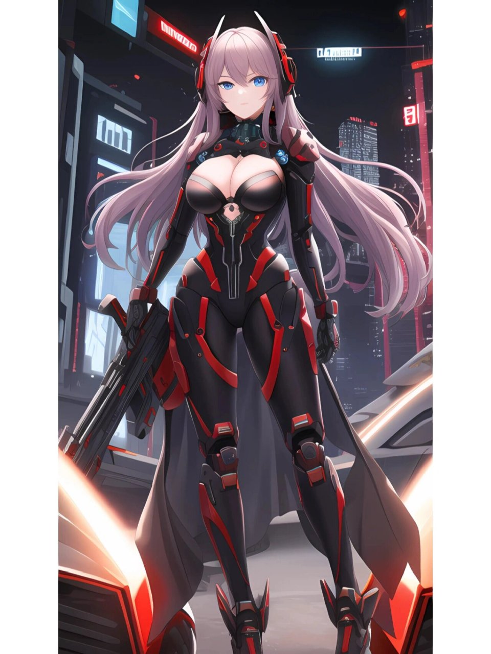 颜值担当no.20|美少女之机甲战士ai插画