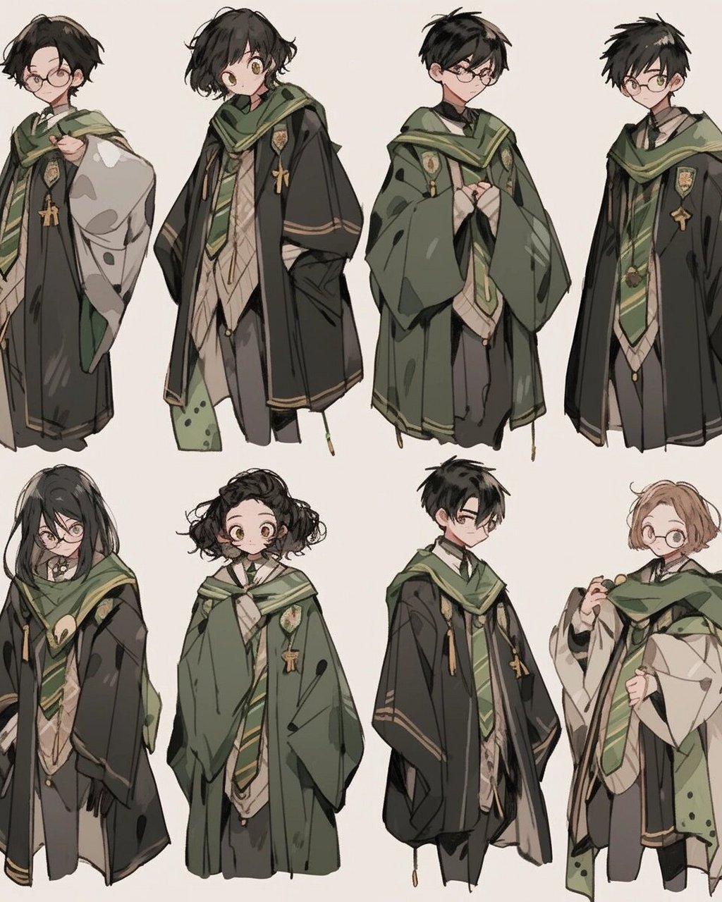 服装设计|哈利波特蛇院冬装