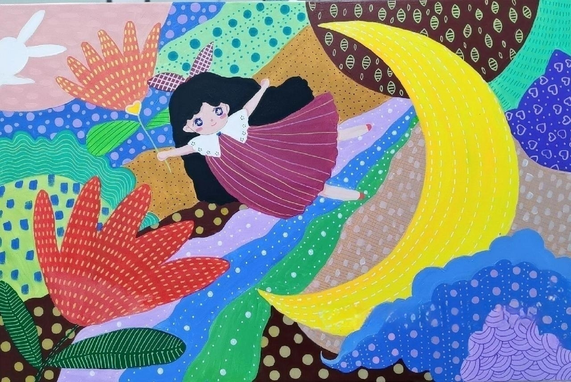 原创儿童装饰插画(儿童房装饰画) 给女儿的生日礼物,她非常开心96