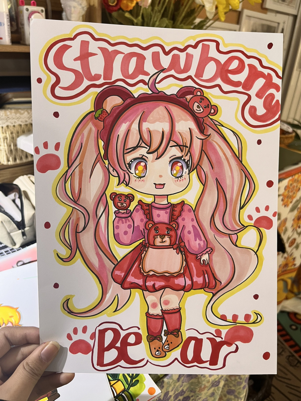 少儿q版拟人草莓熊动漫创作