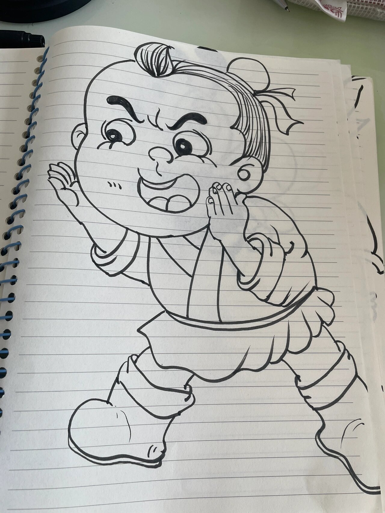 儿童画简笔画古装古风少年男孩