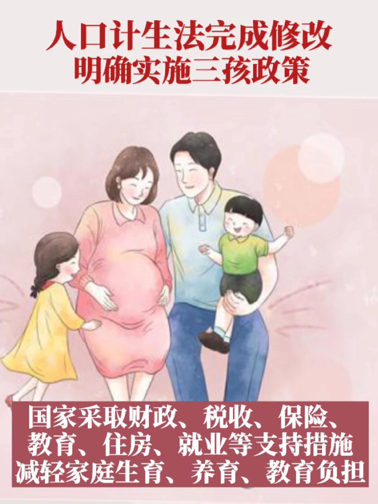 人大常委会"三孩"生育政策正式写入法律📣 表决通过✅社会抚养费