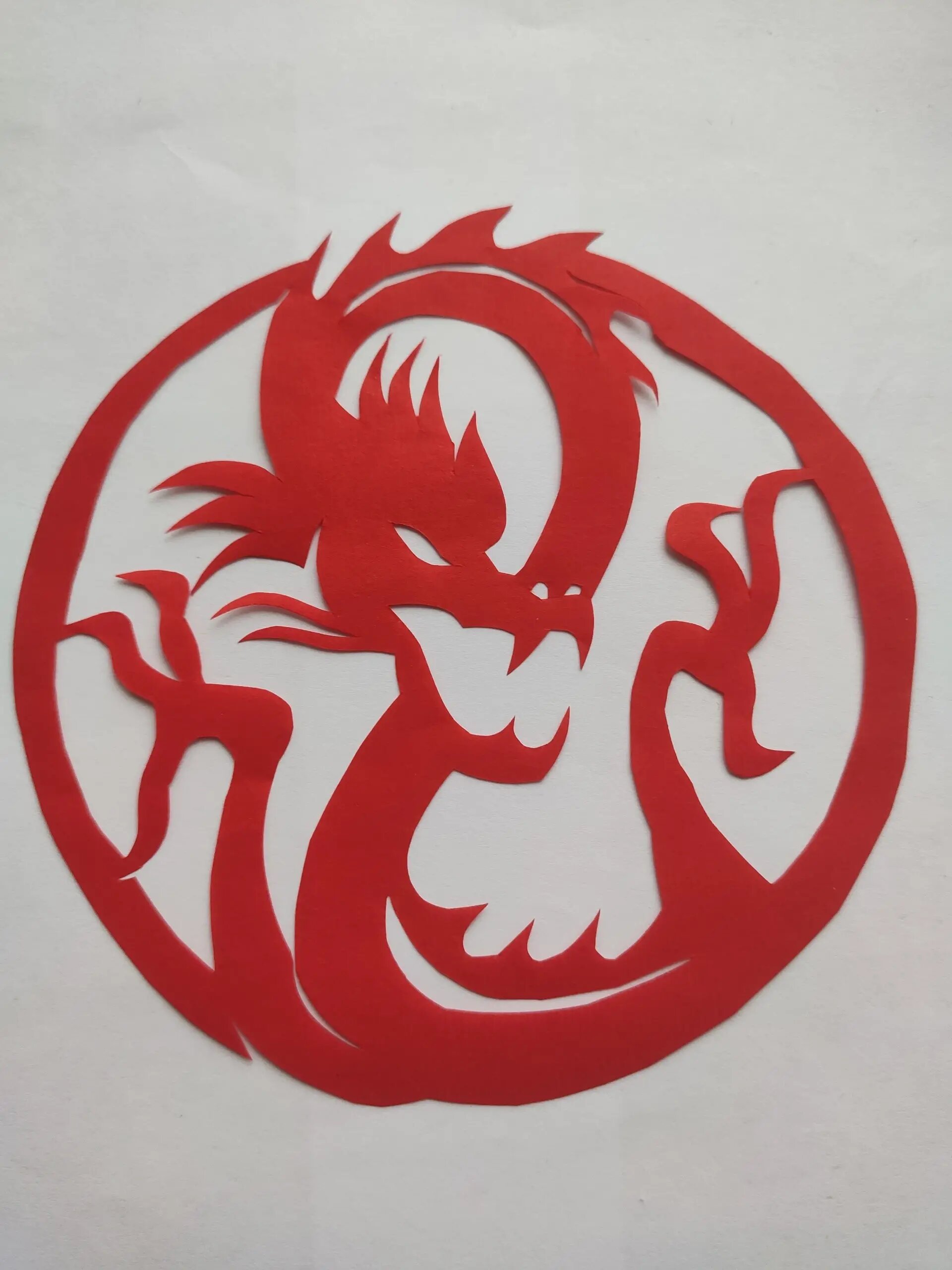 剪纸龙合集十一 这组超简单,适合新手练习.