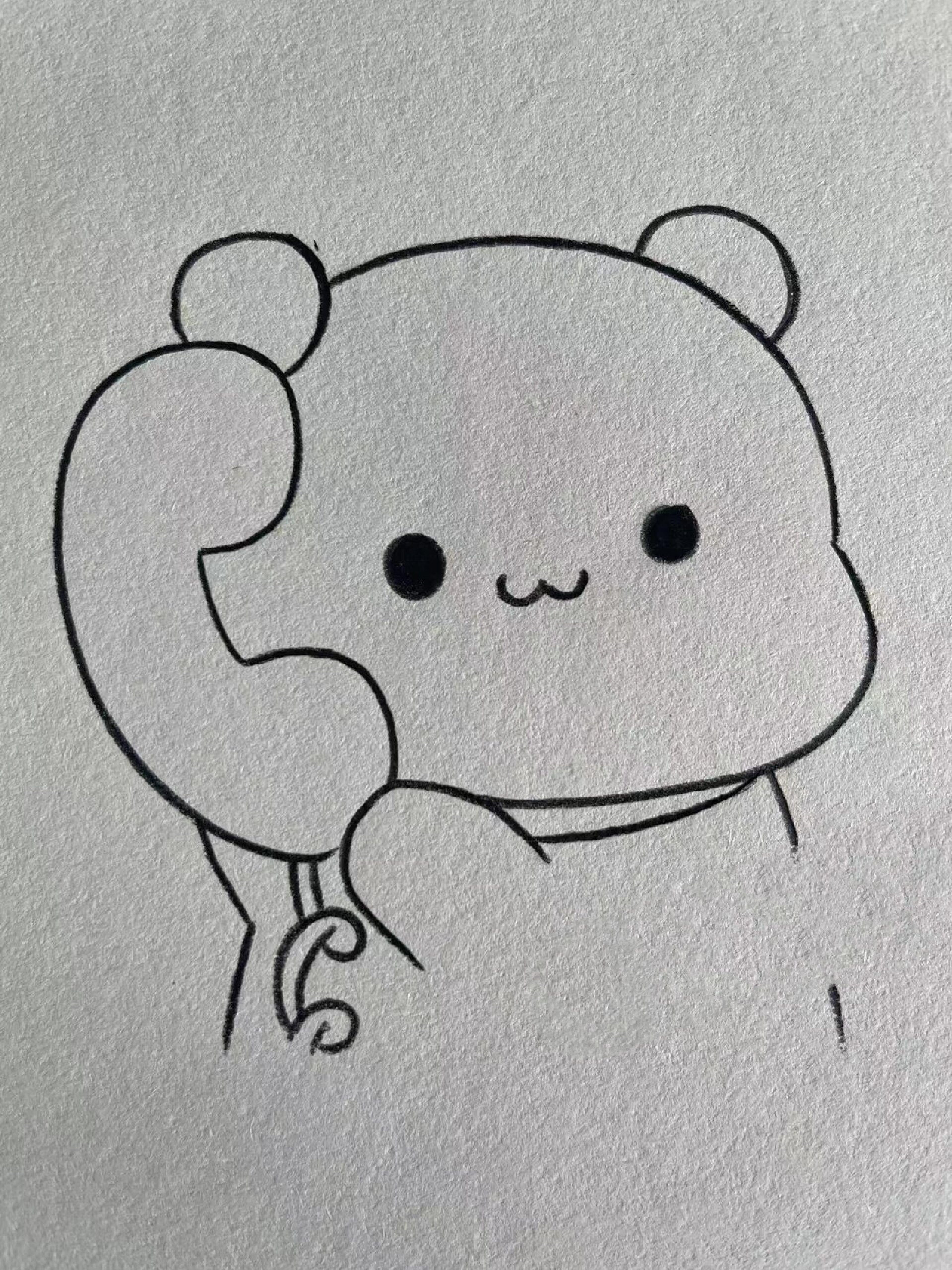 教你画打电话的小熊      	 歪,呼叫爱画画的姐妹集合!