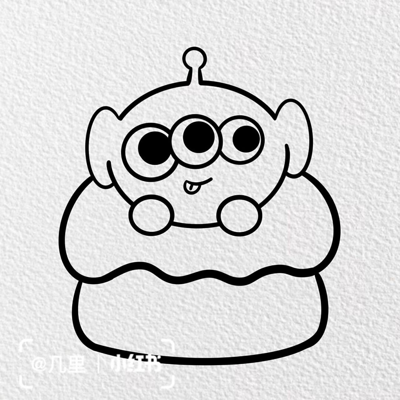 简笔画|【三眼仔】(附过程) 98 98 98 【做好你现在的角色