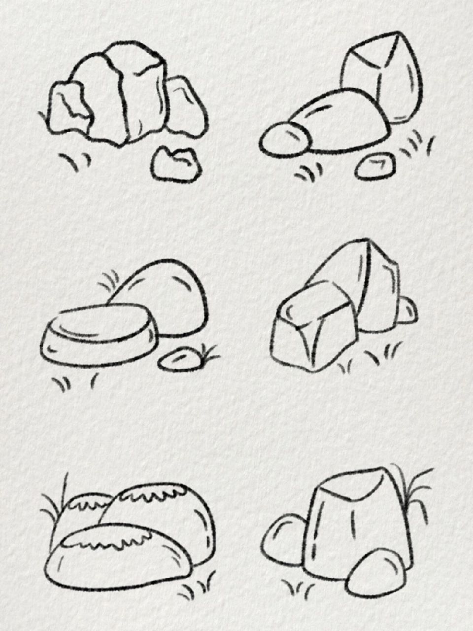 石头简笔画 卡通图片