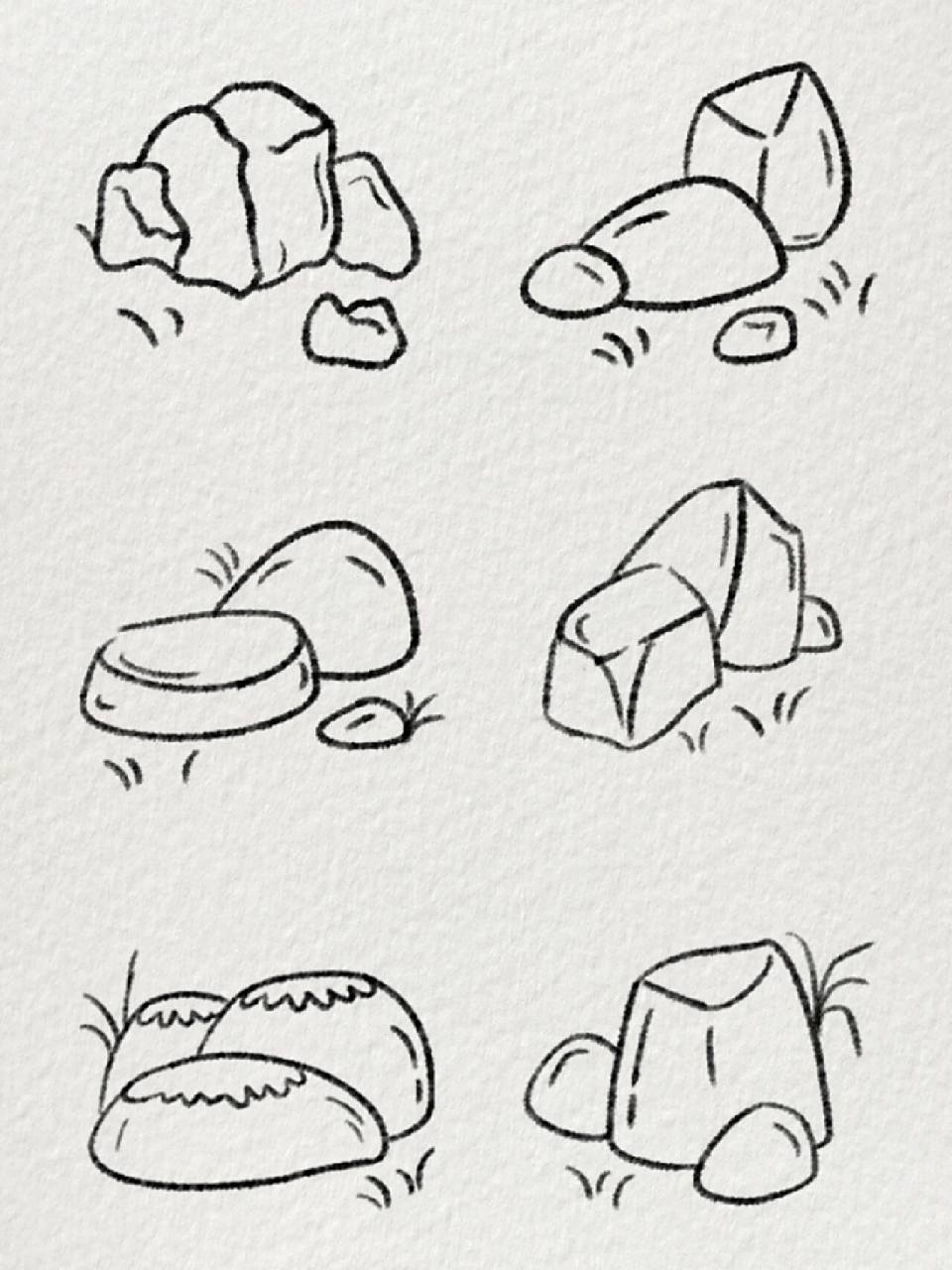 超简单的石头简笔画|我有我的坚持95 生活虽然普普通通,但要乐在