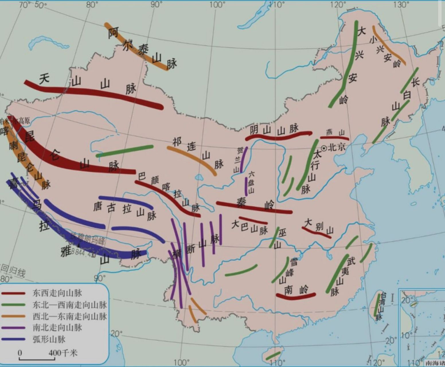 我国阶梯分界线示意图图片