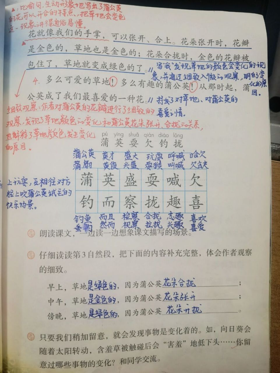 19《金色的草地》 观察日记: 写了水果 写了植物 明后天给大家分享啦