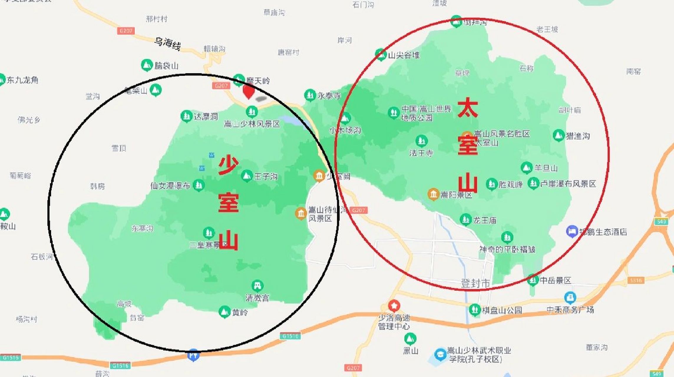 嵩山旅游,游玩的地方包括三大景区,分别是:少林景区,嵩阳景区,中岳